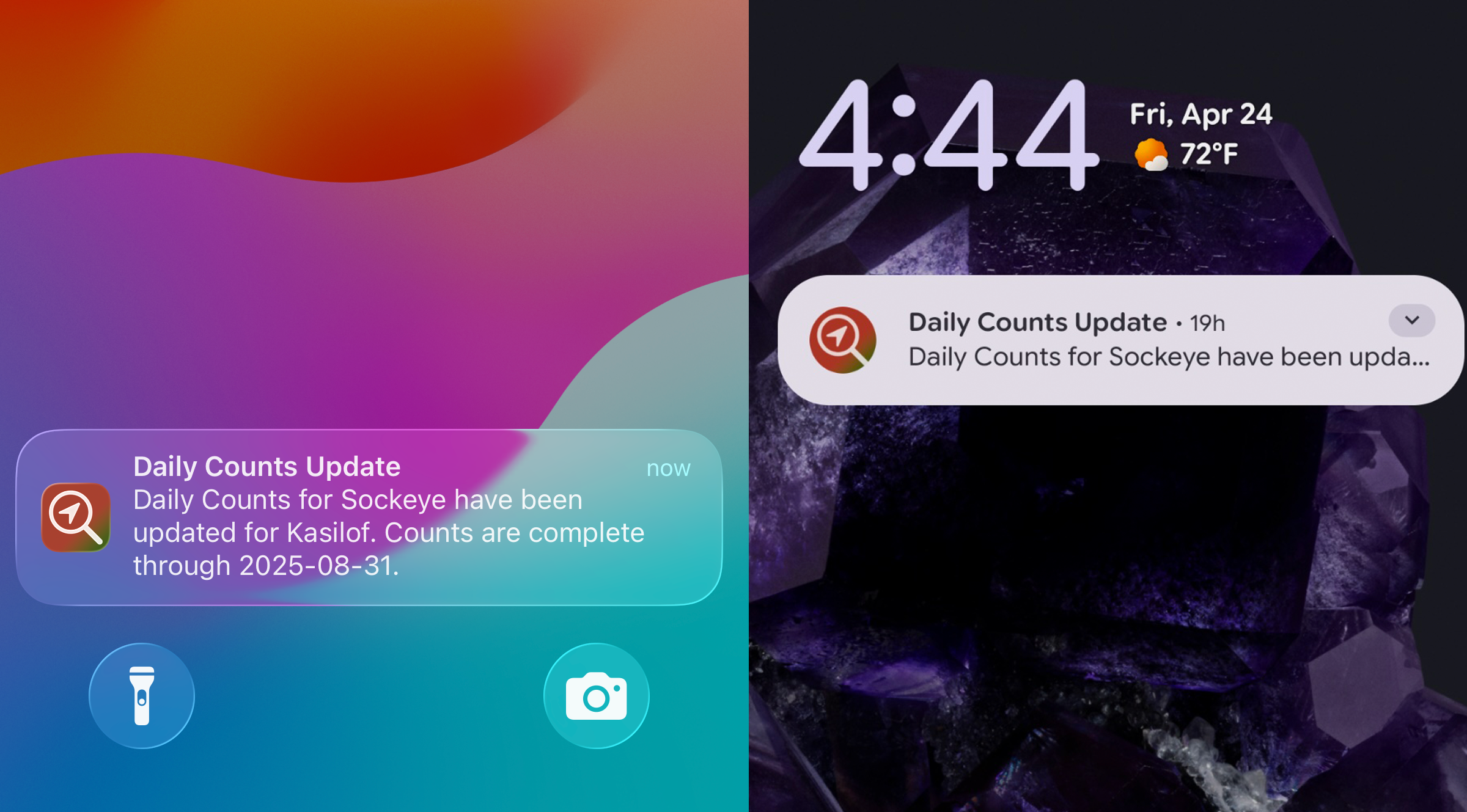 Notifications!!! - Introducing Salmon Finder v3.0